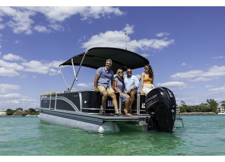SureShade Battery Powered Bimini - Clear Anodized Frame, Navy Fabric  • 2021133094