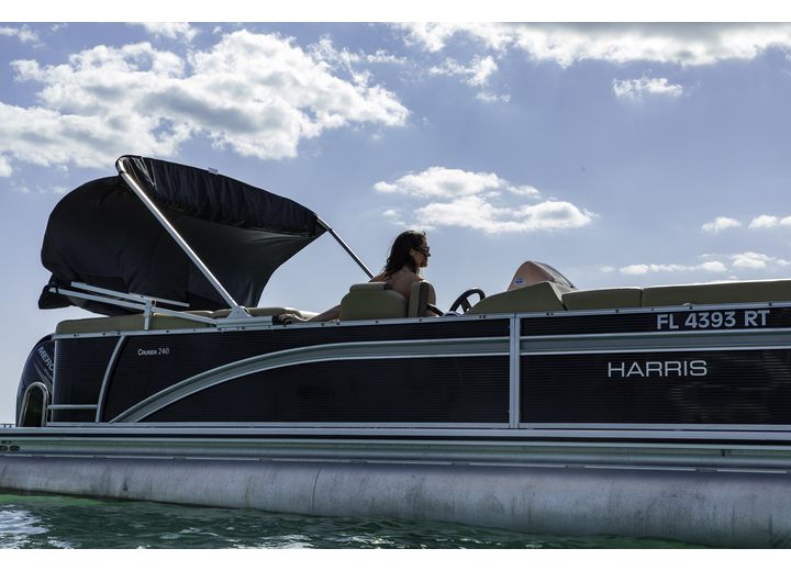 SureShade Battery Powered Bimini - Clear Anodized Frame, Navy Fabric  • 2021133094