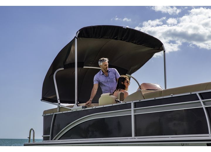 SureShade Battery Powered Bimini - Clear Anodized Frame, Navy Fabric  • 2021133094