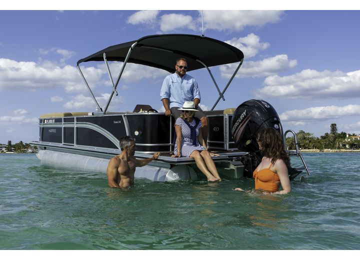 SureShade Battery Powered Bimini - Clear Anodized Frame, Navy Fabric  • 2021133094
