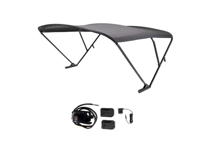 SureShade Battery Powered Bimini - Black Anodized Frame, Black Fabric  • 2021133087