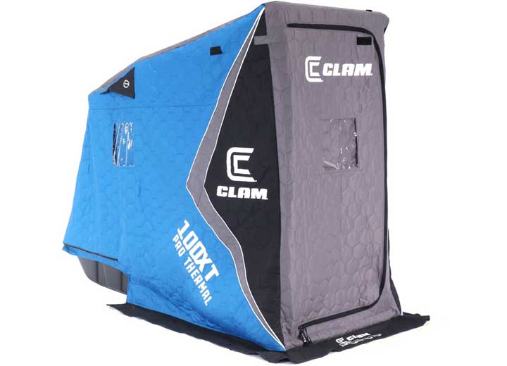 Clam X100 Thermal XT Fish Trap 1 Person Portable Ice Fishing Shelter  • 116609