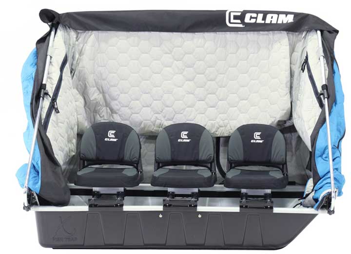 Clam X300 Pro Thermal XT Fish Trap 3 Person Portable Ice Fishing Shelter  • 116845