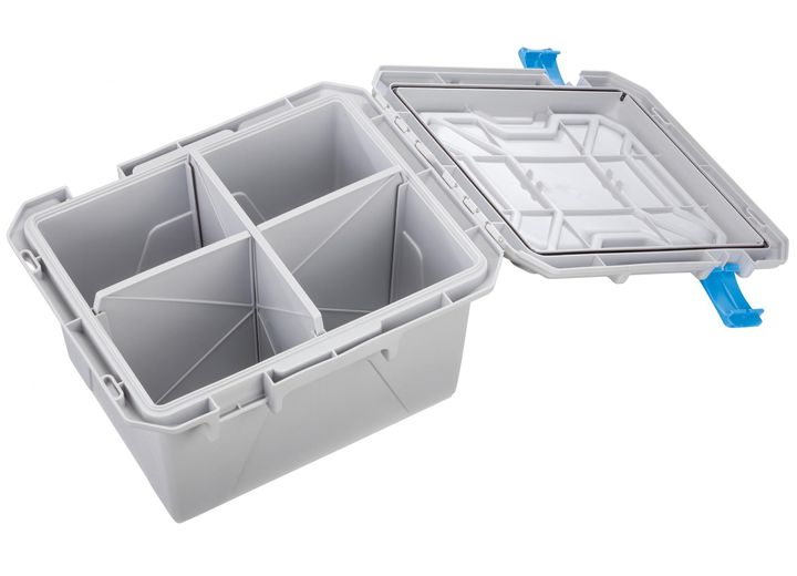 Plano Marine Water-Resistant Storage Bin Bin Storage Box, Gray w/ Blue Latches  • PLAM1071B