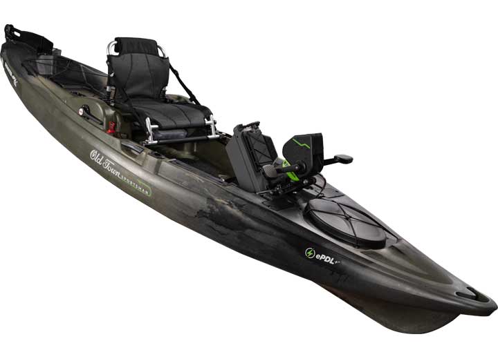 Old Town Sportsman BigWater ePDL+ 132 Kayak & Lithium Ion Battery/Charger, Marsh Camo  • 01.4067.0101