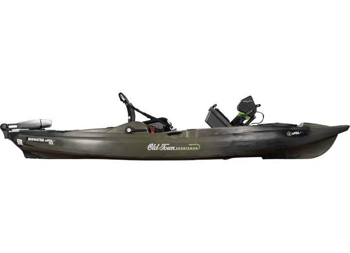 Old Town Sportsman BigWater ePDL+ 132 Kayak & Lithium Ion Battery/Charger, Marsh Camo  • 01.4067.0101