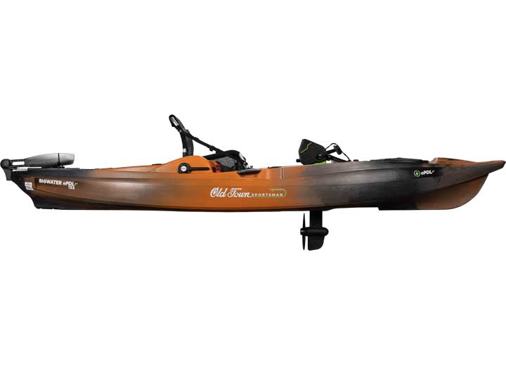 Old Town Sportsman BigWater ePDL+ 132 Kayak & Lithium Ion Battery/Charger,  Ember Camo  • 01.4067.0103