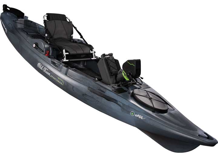 Old Town Sportsman BigWater ePDL+ 132 Kayak & Lithium Ion Battery/Charger, Steel Camo  • 01.4067.0105