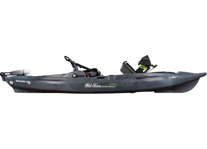 Old Town Sportsman BigWater ePDL+ 132 Kayak & Lithium Ion Battery/Charger, Steel Camo  • 01.4067.0105