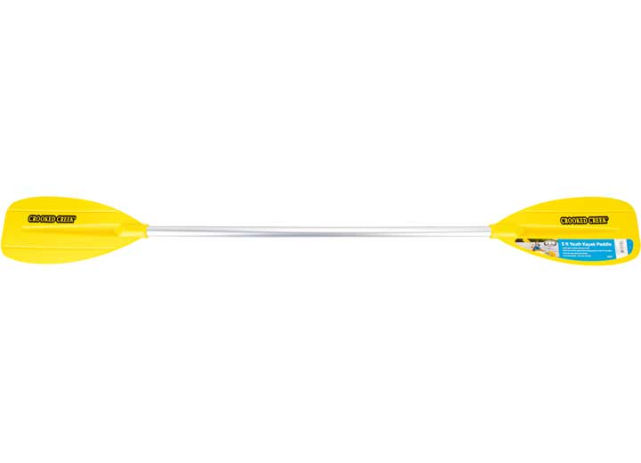 Crooked Creek Symmetrical Blade Youth Kayak Paddle - 5 ft., Yellow  • 50480