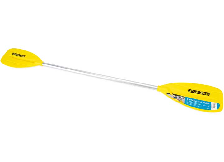 Crooked Creek Symmetrical Blade Youth Kayak Paddle - 5 ft., Yellow  • 50480