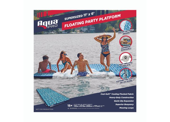 Aqua Pro Supersized Floating Party Platform – 131 in. x 67.5 in.  • APL17013S2