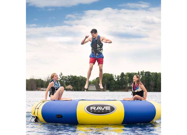 RAVE Sports Aqua Jump Eclipse 120 Water Trampoline - Blue/Yellow  • 00120