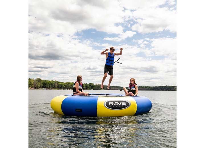 RAVE Sports Aqua Jump Eclipse 120 Water Trampoline - Blue/Yellow  • 00120