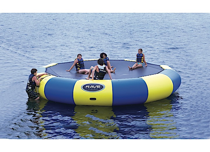 RAVE Sports Bongo 20 Water Bouncer - 19 ft. x 36 in., Yellow/Blue  • 02020