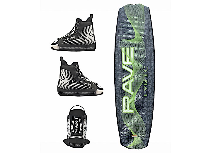 RAVE Sports Lyric Wakeboard with Bindings Package - Green  • 02978