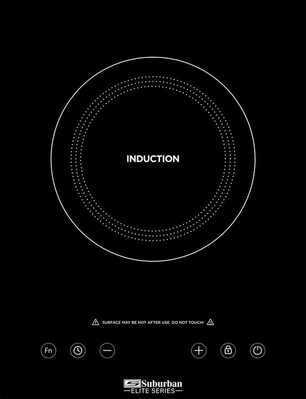 Suburban Glass Induction Single Burner Cooktop  • 3308A