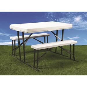 Faulkner Folding Table And Benches - 28-3/4