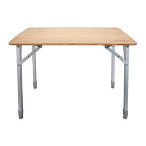 Camco Bamboo Folding Table w/ Aluminum Adjustable Legs  • 51895