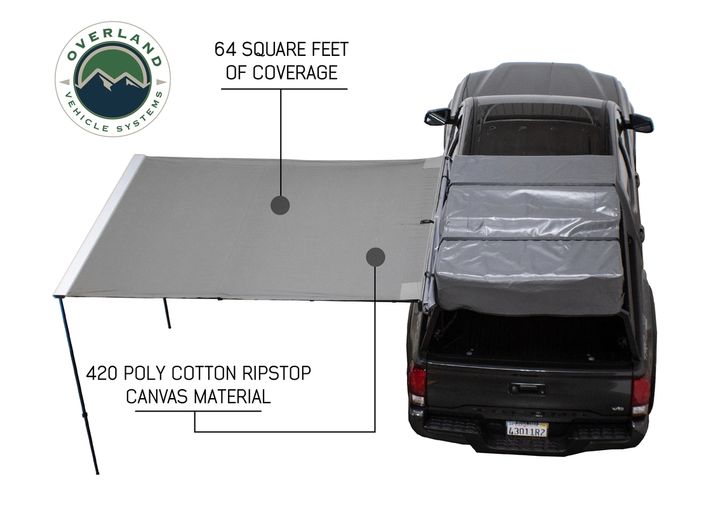 Overland Vehicle Systems Nomadic Awning 2.5 - 8.0' w/ Black Cover  • 18059909