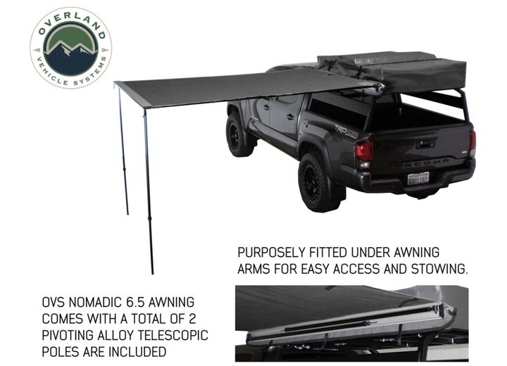 Overland Vehicle Systems Nomadic Awning 2.5 - 8.0' w/ Black Cover  • 18059909