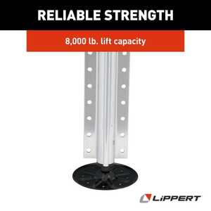 Lippert Hydraulic Jack Assembly in Silver - Aluminum - 8,000 lbs • 3728923