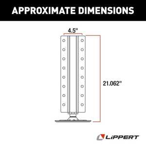 Lippert Hydraulic Jack Assembly in Silver - Aluminum - 8,000 lbs • 3728923