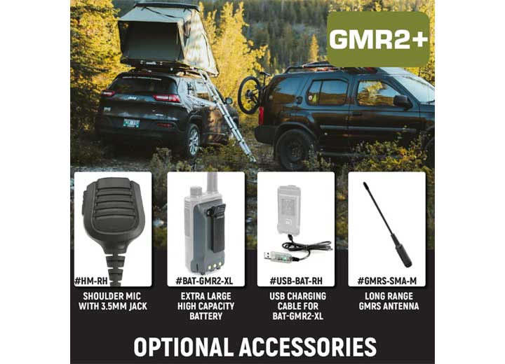 Rugged Radios GMRS and FRS Two Way Handheld Radio - Grey  • GMR2-PLUS