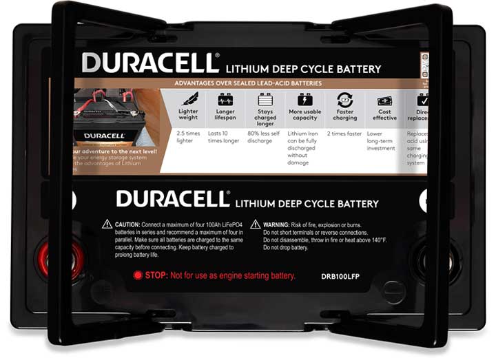 Duracell Lithium-Iron Phosphate Deep Cycle 12.8V 100 Ah Battery  • DRB100LFP