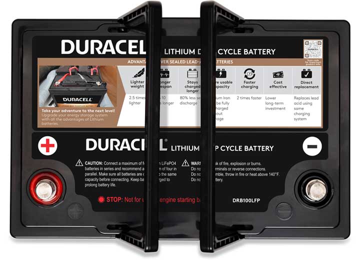 Duracell Lithium-Iron Phosphate Deep Cycle 12.8V 100 Ah Battery  • DRB100LFP