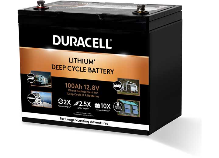 Duracell Lithium-Iron Phosphate Deep Cycle 12.8V 100 Ah Battery  • DRB100LFP