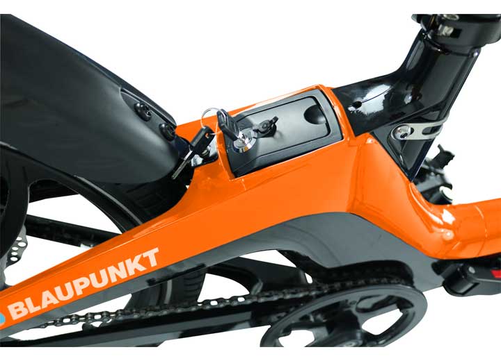 Blaupunkt Fiene Folding Electric Bike, Orange/Black, 20