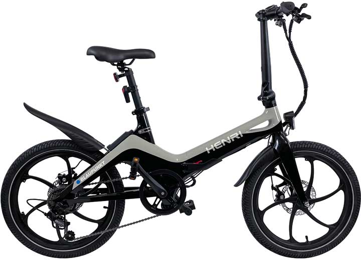 Blaupunkt Henri Folding Electric Bike, Silver/Black, 20