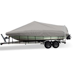 Carver Flex-Fit Haze Gray Poly-Guard Boat Cover for 20'-22' L x 102