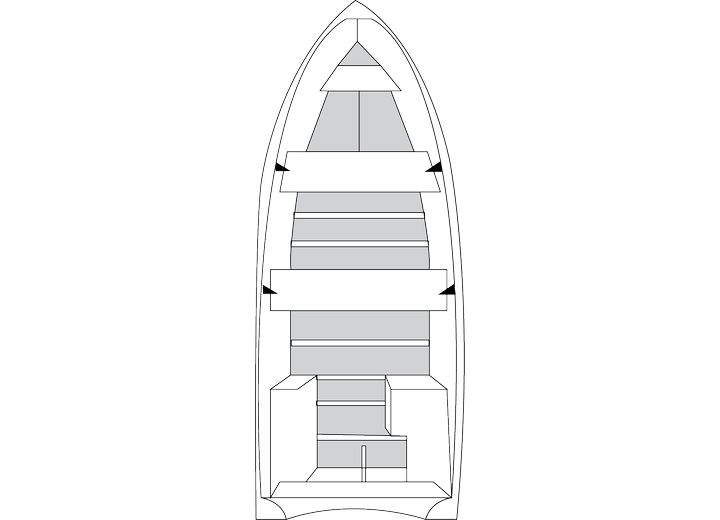 Carver Flex-Fit Haze Gray Poly-Guard Boat Cover for 14'-16' L x 78