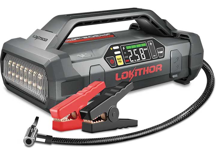 Lokithor Jump Starter with Air Compressor 2500Amp  • JA302