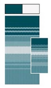 Carefree RV Awning Vinyl Fabric 20' - Teal Dune Stripe With White Weatherguard  • JU208C00