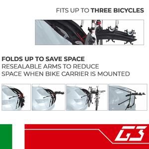 G3 Frame Trunk Mount Bike Rack for 3 Bikes  • 23.201