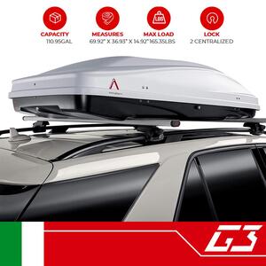 G3 Spark 520 Roof Box, White  • 22.446