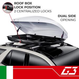 G3 Spark 520 Roof Box, White  • 22.446