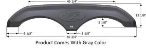 Icon Open Range Tandem Fender Skirt, Gray, 69-3/4