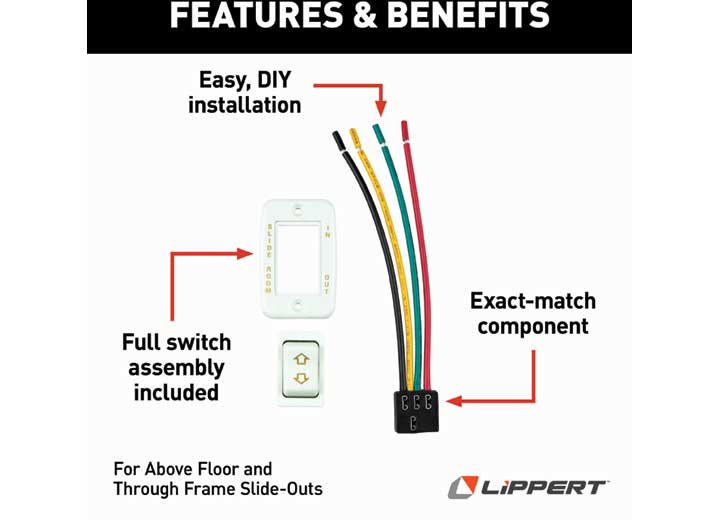 Lippert RV Slide-Out Electric Switch Assembly  • 117461