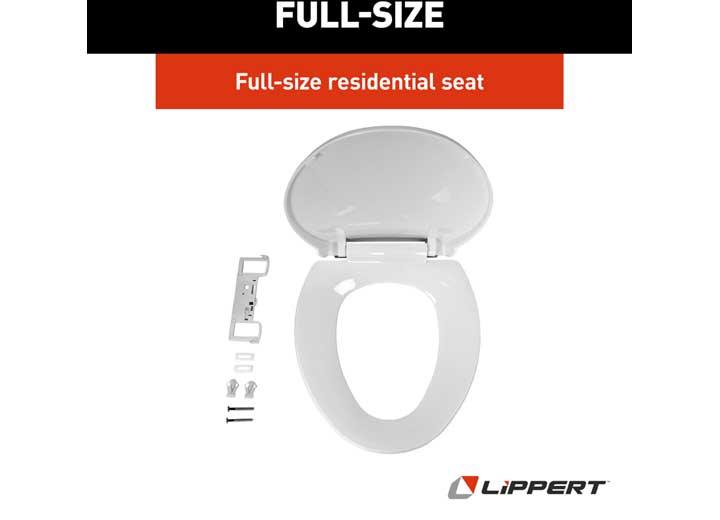 Lippert Flow Max Replacement RV Toilet Seat, White  • 2022121972