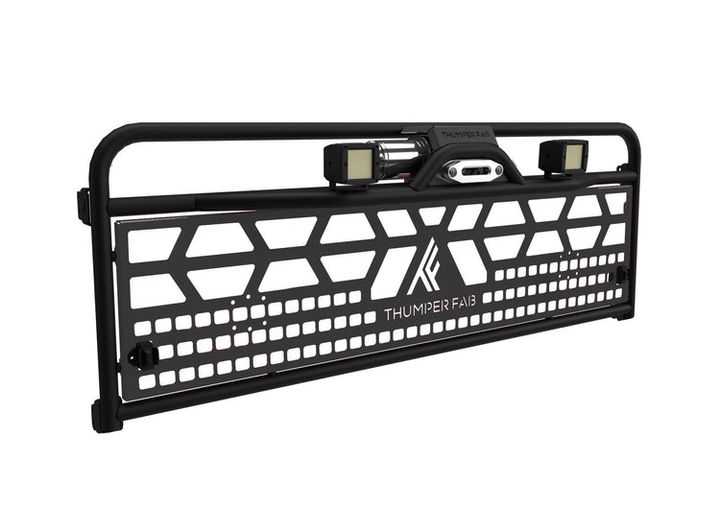 Thumper Fab Polaris Ranger Winch Headache Rack, Black  • TF011601-BK