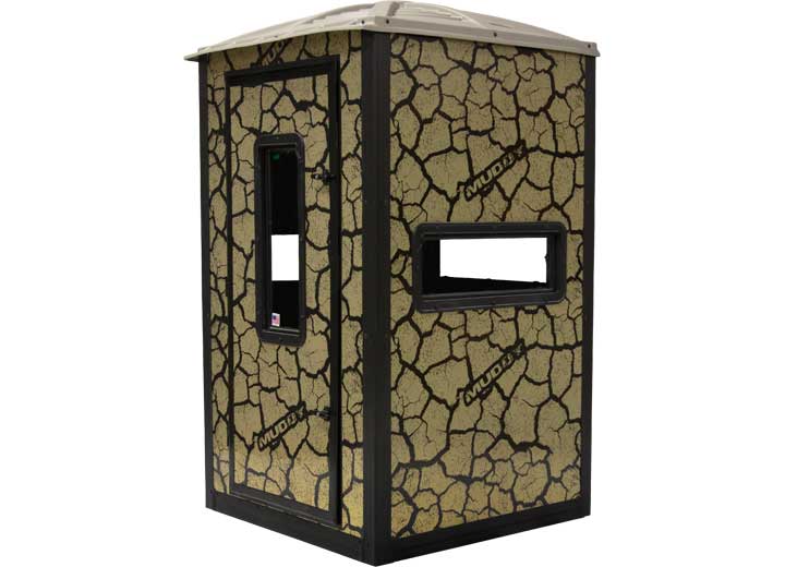 Muddy Gunner Steel Box Blind, Cracked Mud Camo  • MUD-BBBST1000