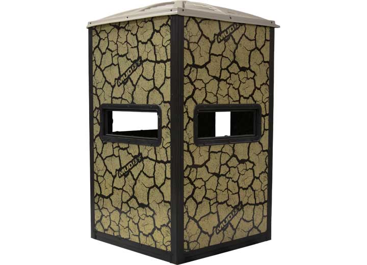 Muddy Gunner Steel Box Blind, Cracked Mud Camo  • MUD-BBBST1000