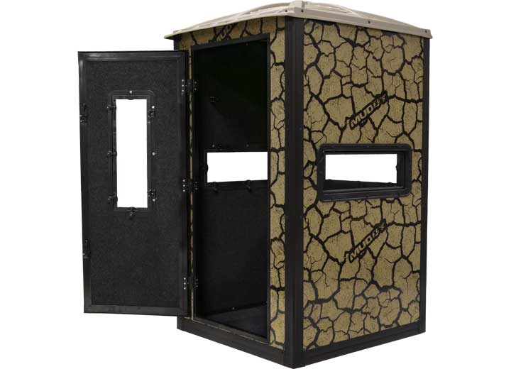 Muddy Gunner Steel Box Blind, Cracked Mud Camo  • MUD-BBBST1000