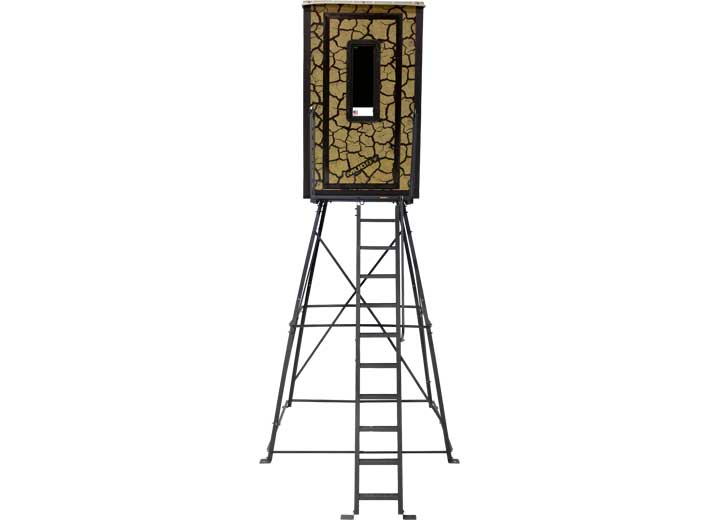 Muddy Striker Steel Box Blind w/ Elite 10' Tower, Cracked Mud Camo  • MUD-BBBST2000-10C