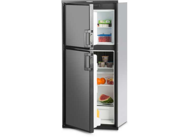 Dometic Americana DM2672 6 cu ft Gray Right Hand AC/DC Built-In Double Door RV Refrigerator & Freezer  • DM2672RBF1