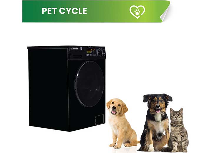 Pinnacle Super Combo Washer-Dryer, 15lbs Black  • 22-4600 L B